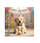 かわいい動物のお誕生日メッセージ（個別スタンプ：7）