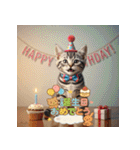 かわいい動物のお誕生日メッセージ（個別スタンプ：19）