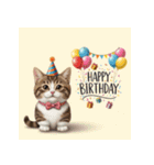 かわいい動物のお誕生日メッセージ（個別スタンプ：36）