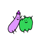 ナスとピーマンとキューリ（個別スタンプ：25）