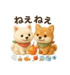 ふわふわ柴犬の夏スタンプ（個別スタンプ：4）