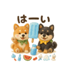 ふわふわ柴犬の夏スタンプ（個別スタンプ：6）
