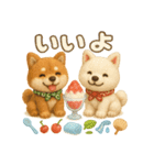 ふわふわ柴犬の夏スタンプ（個別スタンプ：8）