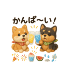 ふわふわ柴犬の夏スタンプ（個別スタンプ：22）
