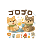 ふわふわ柴犬の夏スタンプ（個別スタンプ：24）