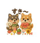 ふわふわ柴犬の夏スタンプ（個別スタンプ：30）