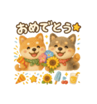 ふわふわ柴犬の夏スタンプ（個別スタンプ：36）