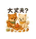 ふわふわ柴犬の秋スタンプ（個別スタンプ：11）