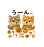 ふわふわ柴犬の秋スタンプ（個別スタンプ：34）