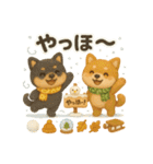 ふわふわ柴犬の冬スタンプ（個別スタンプ：2）