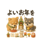 ふわふわ柴犬の冬スタンプ（個別スタンプ：19）