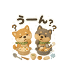ふわふわ柴犬の冬スタンプ（個別スタンプ：34）