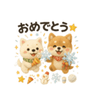 ふわふわ柴犬の冬スタンプ（個別スタンプ：35）