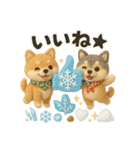 ふわふわ柴犬の冬スタンプ（個別スタンプ：37）