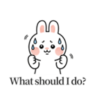 ウサギの日常スタンプ 06(EN)（個別スタンプ：24）