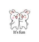 ウサギの日常スタンプ 07(EN)（個別スタンプ：19）