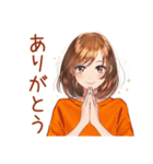 やんわりお断り★ボブカットの女の子（個別スタンプ：3）