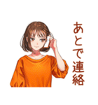 やんわりお断り★ボブカットの女の子（個別スタンプ：19）