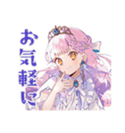 お姫様の丁寧な日程調整★お願い（個別スタンプ：40）