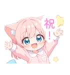 ドリームナイト猫な女の子スタンプ（個別スタンプ：25）