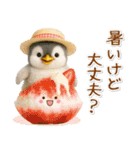 ▶とびだす癒しペンギンの「夏」の毎日（個別スタンプ：10）