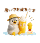 ▶とびだす癒しペンギンの「夏」の毎日（個別スタンプ：16）