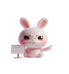 ピンクうさぎはあなたを無視（個別スタンプ：2）