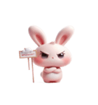 ピンクうさぎはあなたを無視（個別スタンプ：4）
