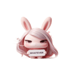ピンクうさぎはあなたを無視（個別スタンプ：11）