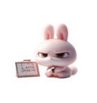 ピンクうさぎはあなたを無視（個別スタンプ：21）