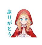 赤ずきんの毎日あいさつスタンプ（個別スタンプ：8）