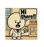 薬剤師犬【ビションフリーゼ】（個別スタンプ：3）