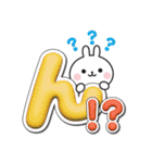 ☆うさぎさんのでか文字敬語スタンプ☆（個別スタンプ：14）