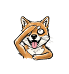 雑な目見開き柴犬（個別スタンプ：39）