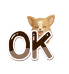 チワワ 犬スタンプ（3D）でか文字（個別スタンプ：7）