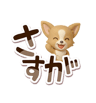チワワ 犬スタンプ（3D）でか文字（個別スタンプ：11）