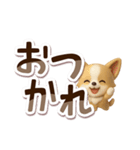 チワワ 犬スタンプ（3D）でか文字（個別スタンプ：26）