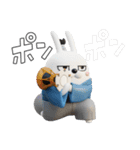 デカ動く 3D擦れ武士うさぎ（個別スタンプ：19）