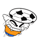 眉毛マルチーズ サッカースタンプ（個別スタンプ：12）