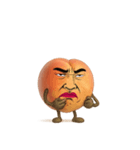 [アレンジ用]擬人化劇画フェイス桃（個別スタンプ：1）