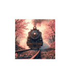 Seasons of Train 四季折々の電車.汽車（個別スタンプ：1）