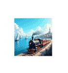 Seasons of Train 四季折々の電車.汽車（個別スタンプ：7）