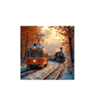 Seasons of Train 四季折々の電車.汽車（個別スタンプ：10）