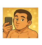 キラキラムキムキボディビルダー@SFW（個別スタンプ：32）