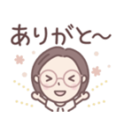 ★でか文字★大人メガネのボブ子ちゃん（個別スタンプ：14）