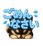 『見やすい☆でか文字』3D黒ポメ（個別スタンプ：31）