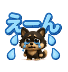 『見やすい☆でか文字』3D黒ポメ（個別スタンプ：39）