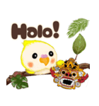 ふわふわオカメインコ★挨拶★インドネシア（個別スタンプ：3）