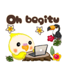 ふわふわオカメインコ★挨拶★インドネシア（個別スタンプ：13）