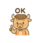 バスケ部のバッファローくん（個別スタンプ：6）